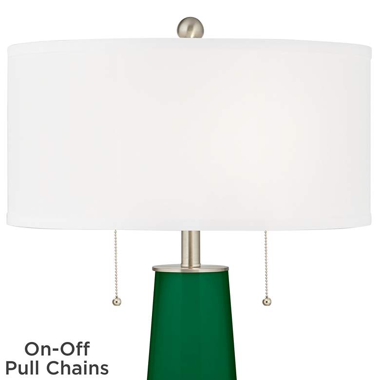 Image 2 Color Plus Peggy 29 3/4" Greens Color Glass Table Lamp more views