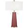 Color Plus Peggy 29 3/4" High Toile Red Glass Table Lamp