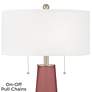 2_Color Plus Peggy 29 3/4" High Toile Red Glass Table Lamp more views