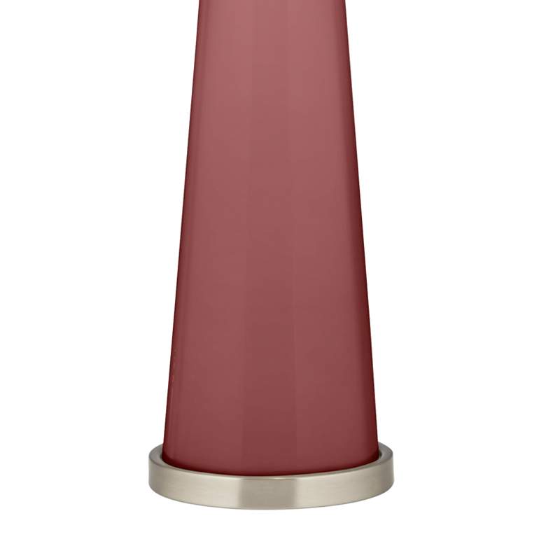 Image 3 Color Plus Peggy 29 3/4" High Toile Red Glass Table Lamp more views