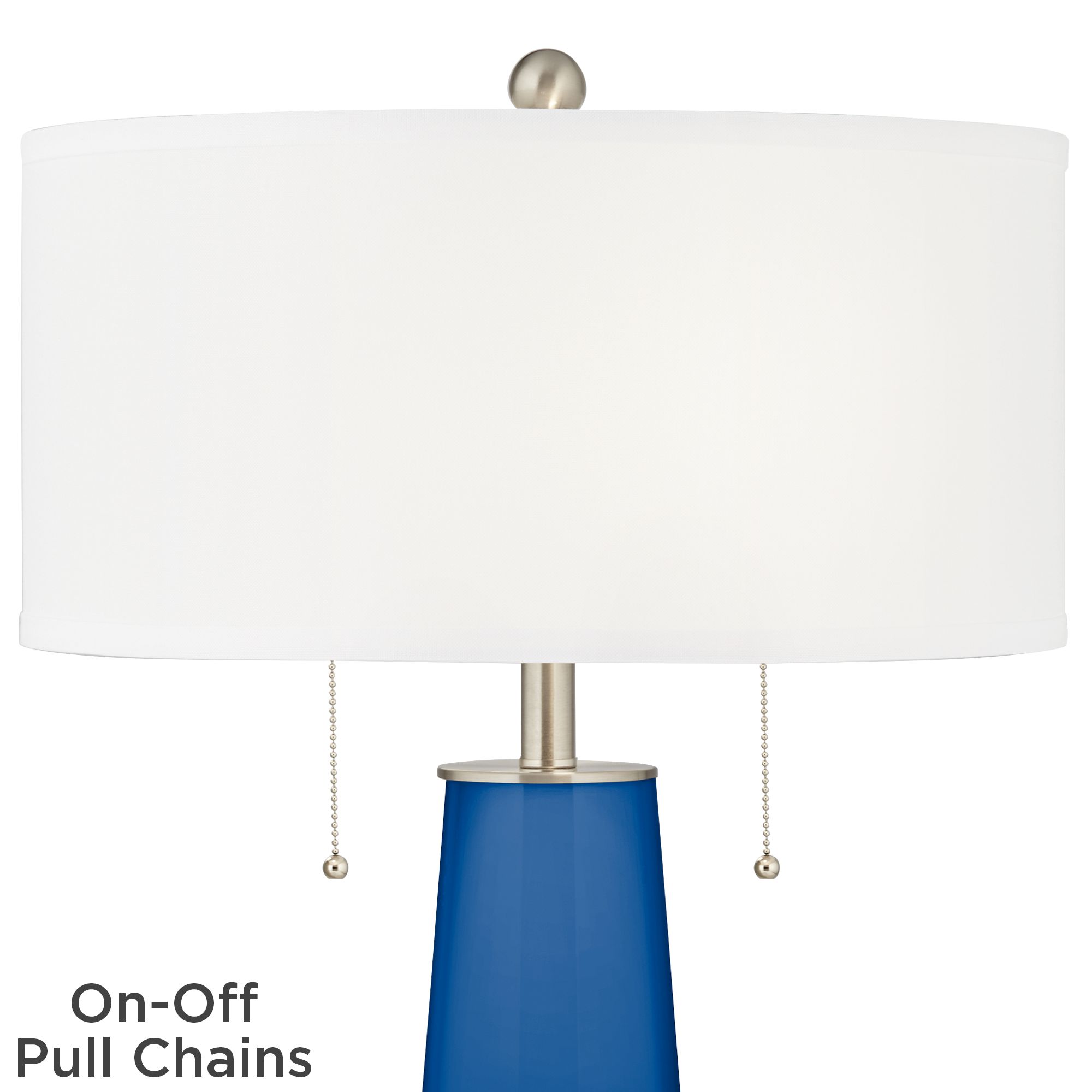 Image 2 Color Plus Peggy 29 3/4" Hyper Blue Glass Table Lamp more views