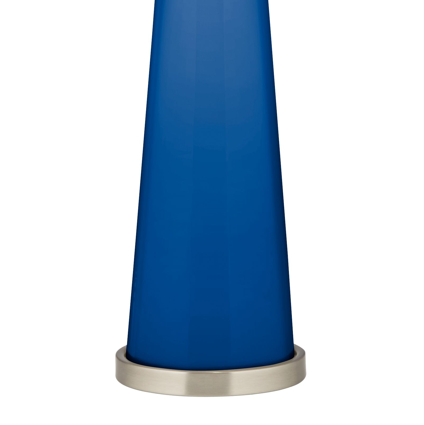 Image 3 Color Plus Peggy 29 3/4" Hyper Blue Glass Table Lamp more views