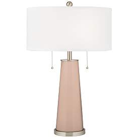 Image1 of Color Plus Peggy 29 3/4" Italian Coral Pink Glass Table Lamp