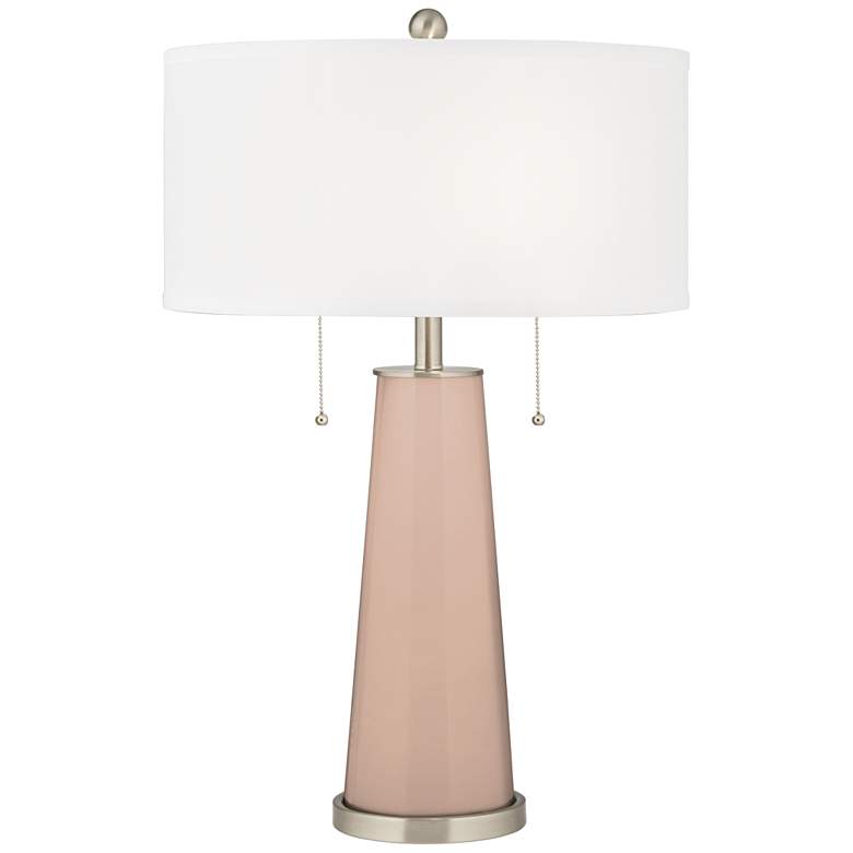 Image 1 Color Plus Peggy 29 3/4" Italian Coral Pink Glass Table Lamp