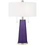 Color Plus Peggy 29 3/4" Izmir Purple Glass Table Lamp