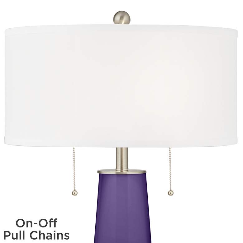 Image 2 Color Plus Peggy 29 3/4" Izmir Purple Glass Table Lamp more views