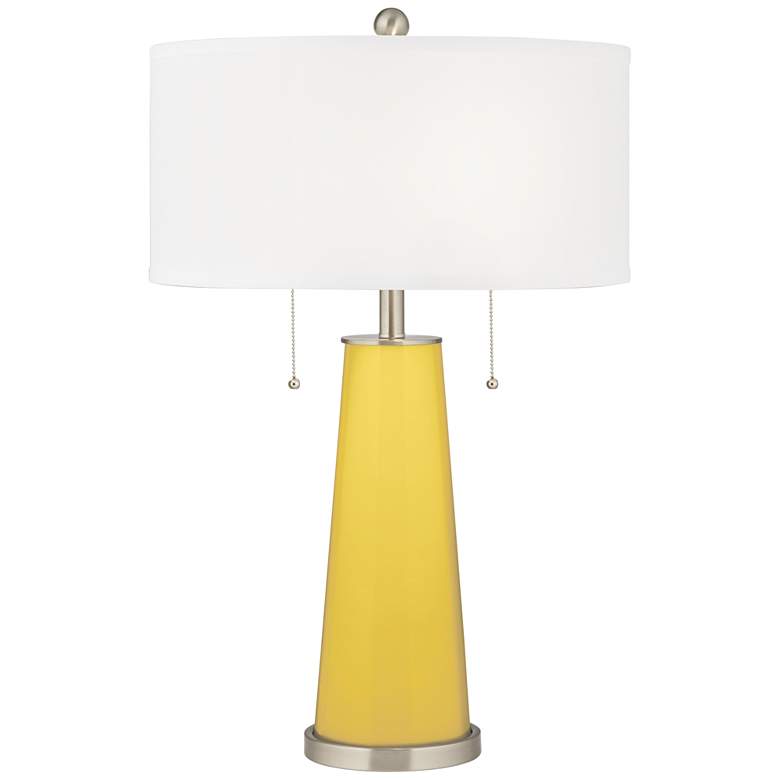 Image 1 Color Plus Peggy 29 3/4 inch Lemon Zest Yellow Glass Table Lamp