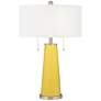 Color Plus Peggy 29 3/4" Lemon Zest Yellow Glass Table Lamp
