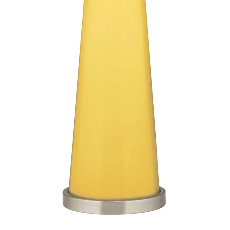Image 3 Color Plus Peggy 29 3/4" Lemon Zest Yellow Glass Table Lamp more views