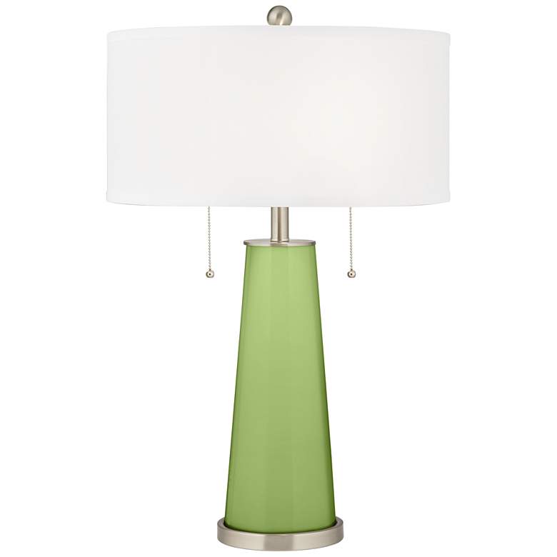 Image 1 Color Plus Peggy 29 3/4" Lime Rickey Green Glass Table Lamp