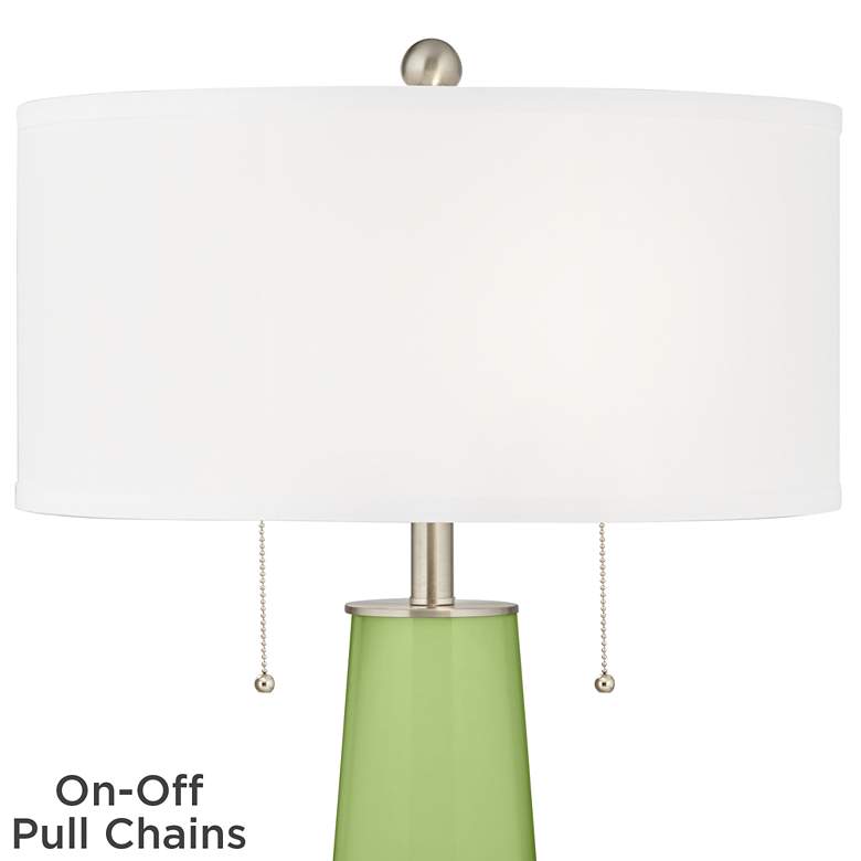 Image 2 Color Plus Peggy 29 3/4" Lime Rickey Green Glass Table Lamp more views