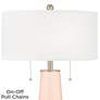 Color Plus Peggy 29 3/4" Linen Pink Glass Table Lamp