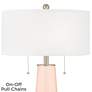 2_Color Plus Peggy 29 3/4" Linen Pink Glass Table Lamp more views