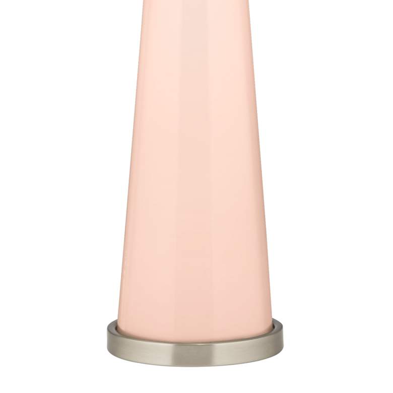 Image 3 Color Plus Peggy 29 3/4" Linen Pink Glass Table Lamp more views