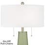 2_Color Plus Peggy 29 3/4" Majolica Green Glass Table Lamp more views
