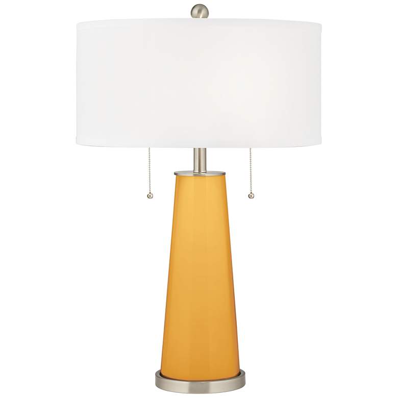 Image 1 Color Plus Peggy 29 3/4" Marigold Yellow Glass Table Lamp