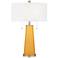 Color Plus Peggy 29 3/4" Marigold Yellow Glass Table Lamp