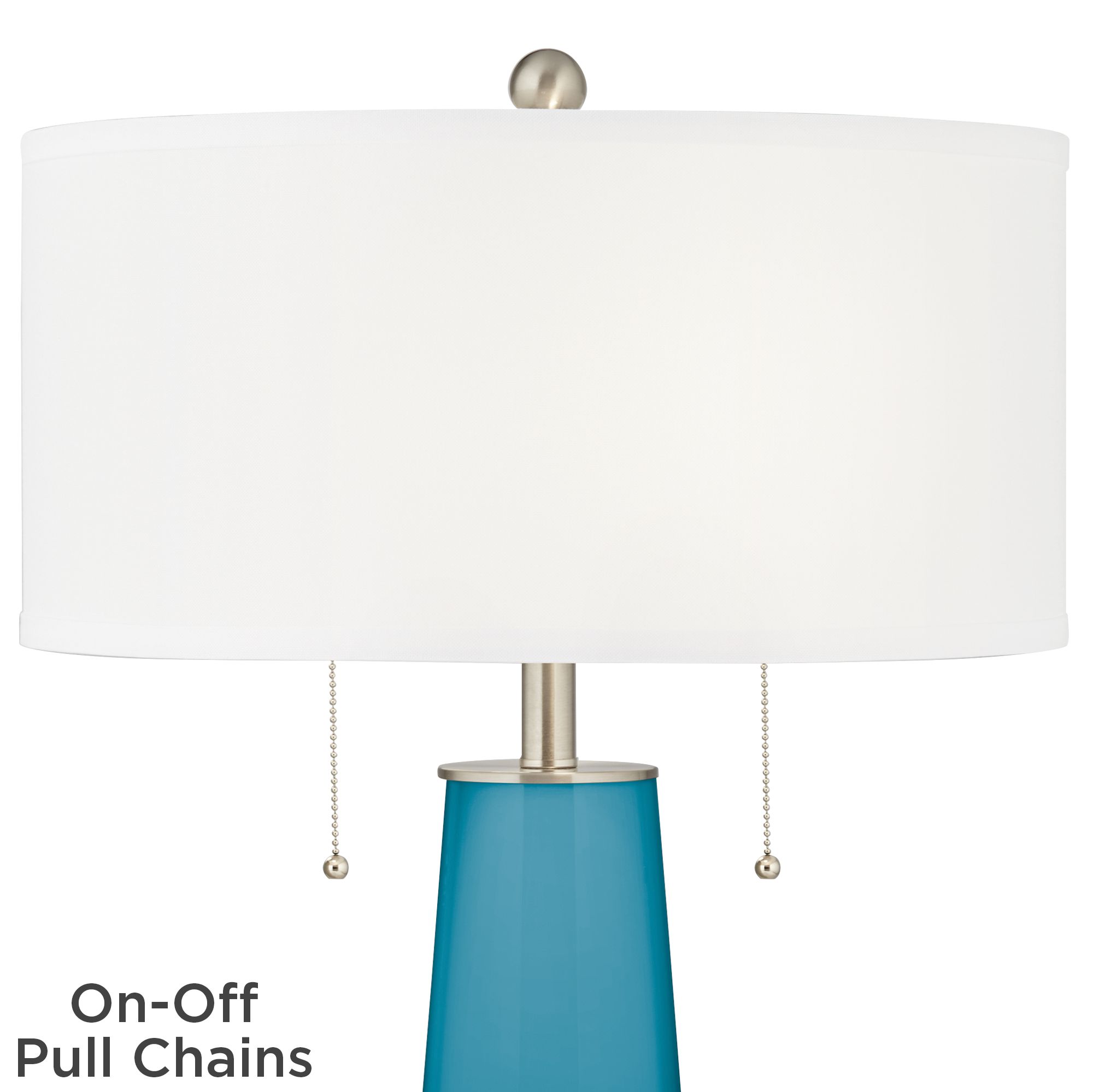 Image 2 Color Plus Peggy 29 3/4" Modern Caribbean Sea Blue Table Lamp more views