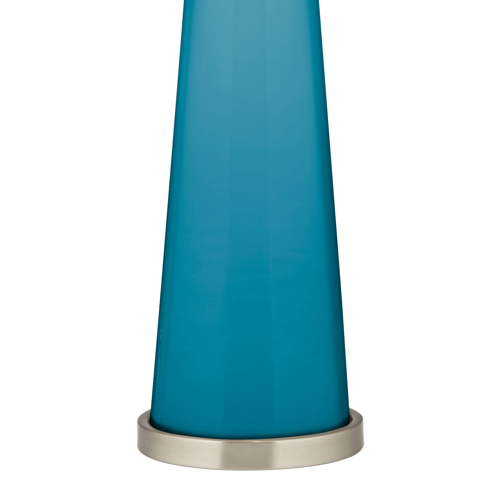 Image 3 Color Plus Peggy 29 3/4" Modern Caribbean Sea Blue Table Lamp more views