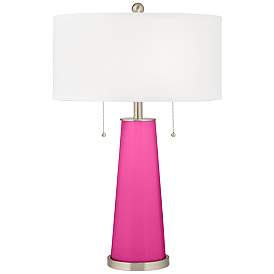Image1 of Color Plus Peggy 29 3/4" Modern Fuchsia Pink Glass Table Lamp