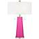Color Plus Peggy 29 3/4" Modern Fuchsia Pink Glass Table Lamp
