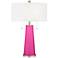 Color Plus Peggy 29 3/4" Modern Fuchsia Pink Glass Table Lamp