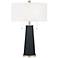 Color Plus Peggy 29 3/4" Modern Glass Black of Night Table Lamp