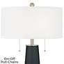 Color Plus Peggy 29 3/4" Modern Glass Black of Night Table Lamp