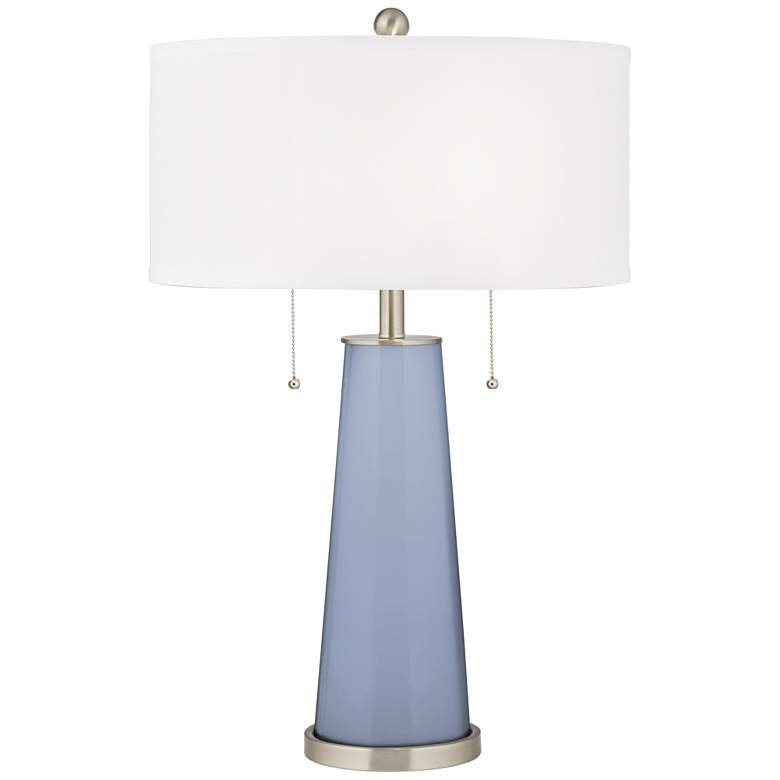 Image 1 Color Plus Peggy 29 3/4 inch Modern Glass Blue Sky Table Lamp