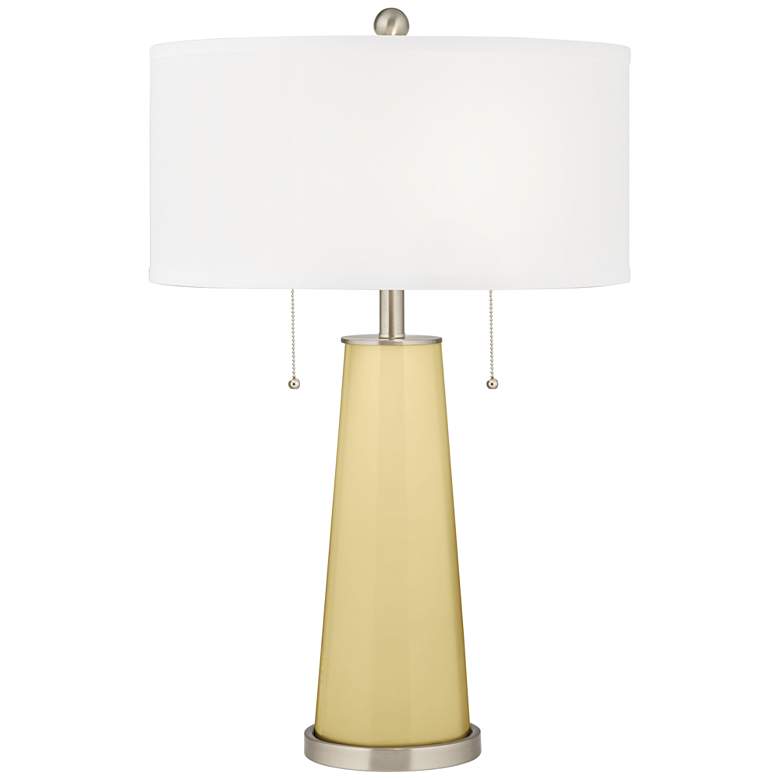 Image 1 Color Plus Peggy 29 3/4" Modern Glass Butter Up Yellow Table Lamp