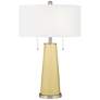 1_Color Plus Peggy 29 3/4" Modern Glass Butter Up Yellow Table Lamp