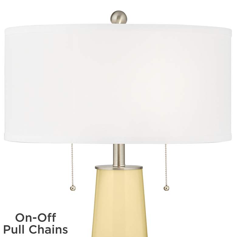 Image 2 Color Plus Peggy 29 3/4" Modern Glass Butter Up Yellow Table Lamp more views