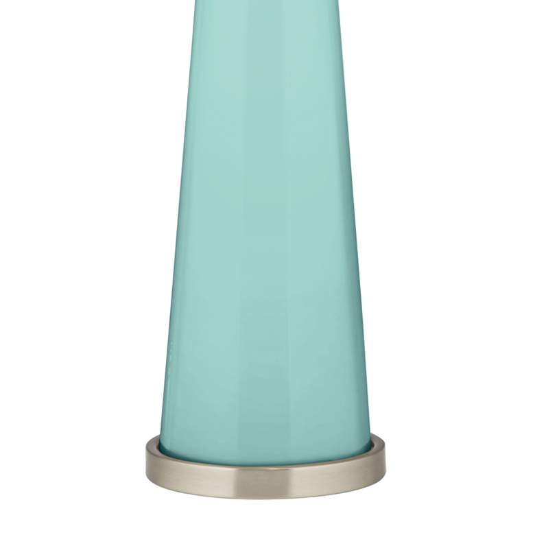 Image 3 Color Plus Peggy 29 3/4 inch Modern Glass Cay Blue Table Lamp more views