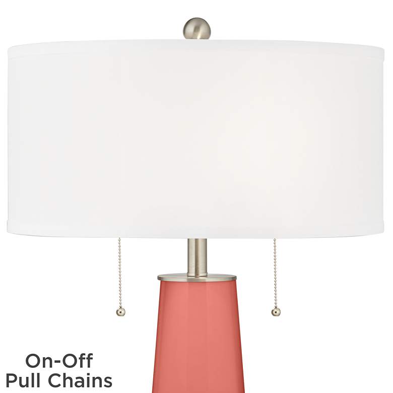 Image 2 Color Plus Peggy 29 3/4 inch Modern Glass Coral Reef Pink Table Lamp more views