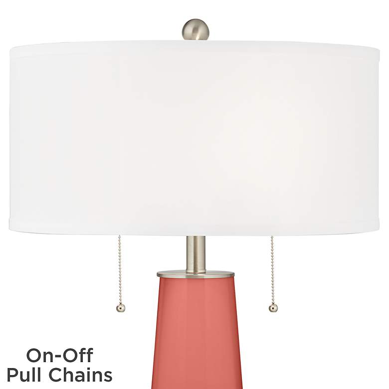 Image 2 Color Plus Peggy 29 3/4 inch Modern Glass Coral Reef Pink Table Lamp more views
