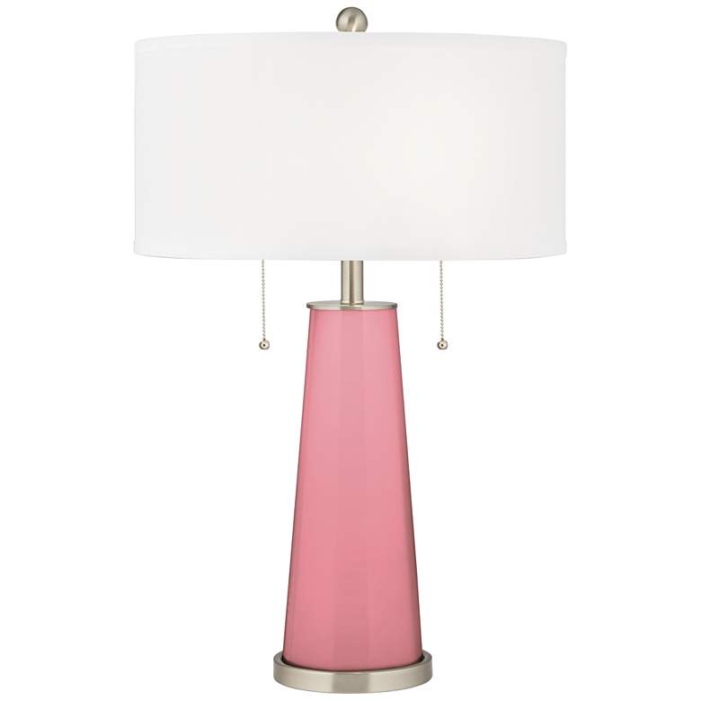 Image 1 Color Plus Peggy 29 3/4" Modern Glass Haute Pink Table Lamp