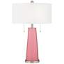 Color Plus Peggy 29 3/4" Modern Glass Haute Pink Table Lamp