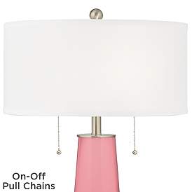 Image2 of Color Plus Peggy 29 3/4" Modern Glass Haute Pink Table Lamp more views