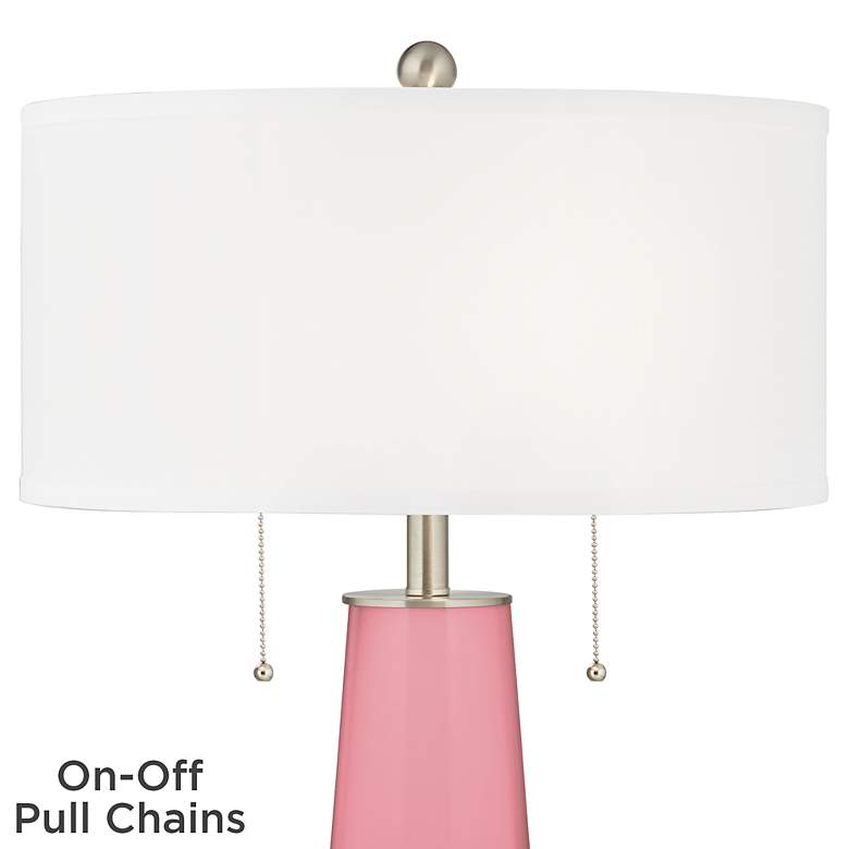 Image 2 Color Plus Peggy 29 3/4" Modern Glass Haute Pink Table Lamp more views