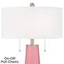 Color Plus Peggy 29 3/4" Modern Glass Haute Pink Table Lamp