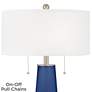 Color Plus Peggy 29 3/4" Modern Glass Monaco Blue Table Lamp