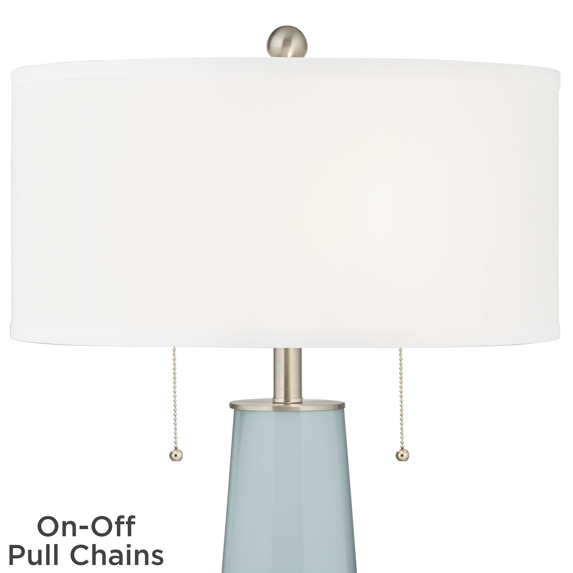 Image 2 Color Plus Peggy 29 3/4" Modern Glass Rain Blue Gray Table Lamp more views
