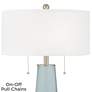 2_Color Plus Peggy 29 3/4" Modern Glass Rain Blue Gray Table Lamp more views