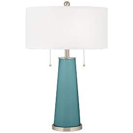 Image1 of Color Plus Peggy 29 3/4" Modern Glass Reflecting Pool Blue Table Lamp