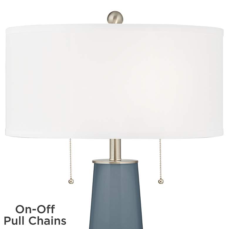 Image 2 Color Plus Peggy 29 3/4 inch Modern Glass Smoky Blue Table Lamp more views