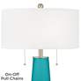 2_Color Plus Peggy 29 3/4" Modern Glass Surfer Blue Table Lamp more views