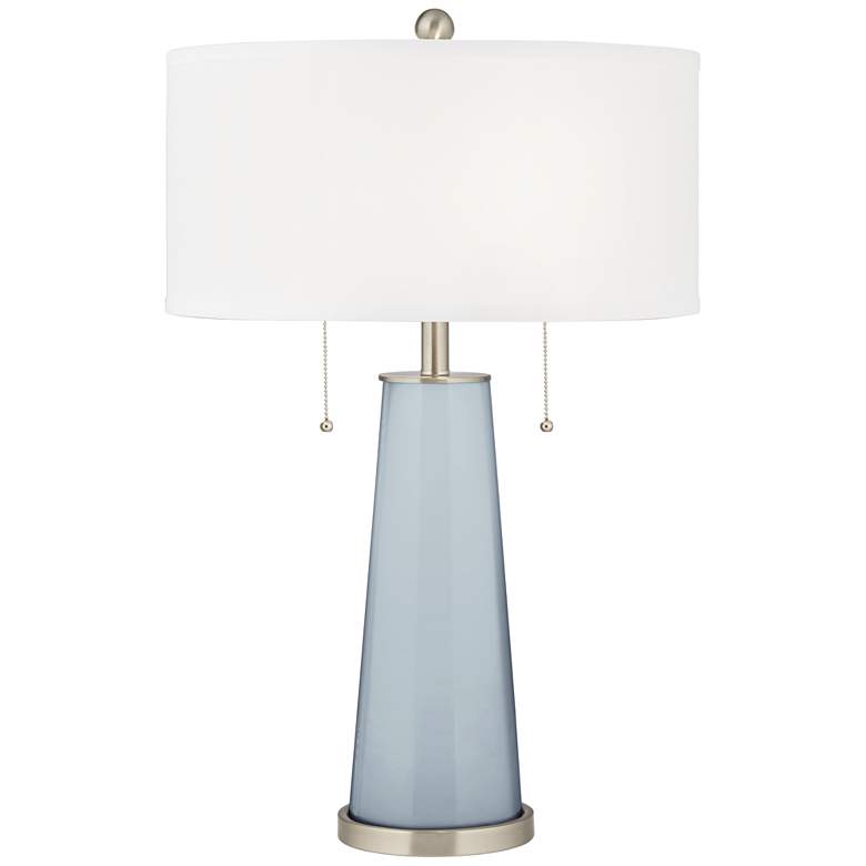 Image 1 Color Plus Peggy 29 3/4 inch Modern Glass Take Five Blue Table Lamp
