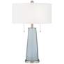 Color Plus Peggy 29 3/4" Modern Glass Take Five Blue Table Lamp