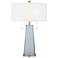 Color Plus Peggy 29 3/4" Modern Glass Take Five Blue Table Lamp