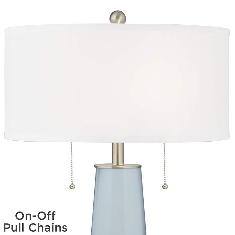 Image 2 Color Plus Peggy 29 3/4" Modern Glass Take Five Blue Table Lamp more views